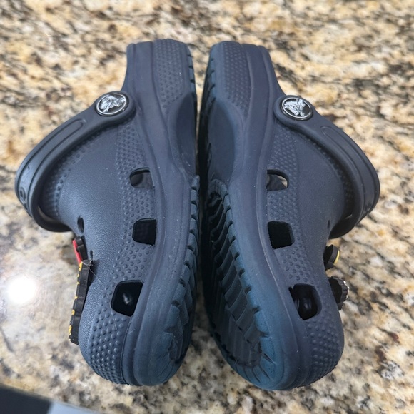 CROCS Navy Clogs with Colorful Vehicle Charms - Picture 4 of 13